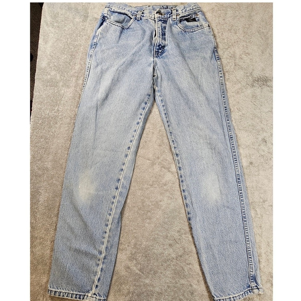 Vintage Harley Davidson Light Wash High‎ Waisted Straight Leg Denim Jeans 10 Reg